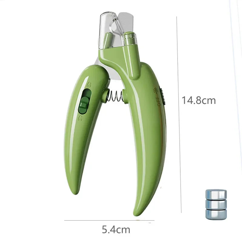 Professional Pet Nail Clippers with LED Light for Dogs, Cats, and Small Animals - Paw Grooming Scissors and Nail Trimmer