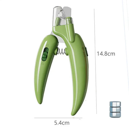 Professional Pet Nail Clippers with LED Light for Dogs, Cats, and Small Animals - Paw Grooming Scissors and Nail Trimmer