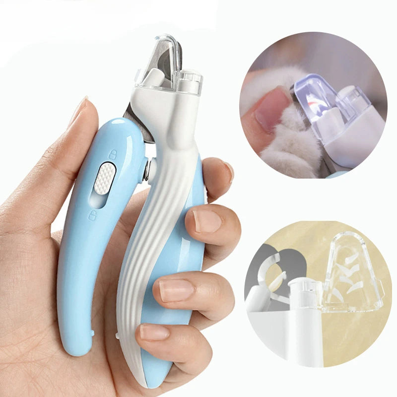 Professional Pet Nail Clippers with LED Light for Dogs, Cats, and Small Animals - Paw Grooming Scissors and Nail Trimmer