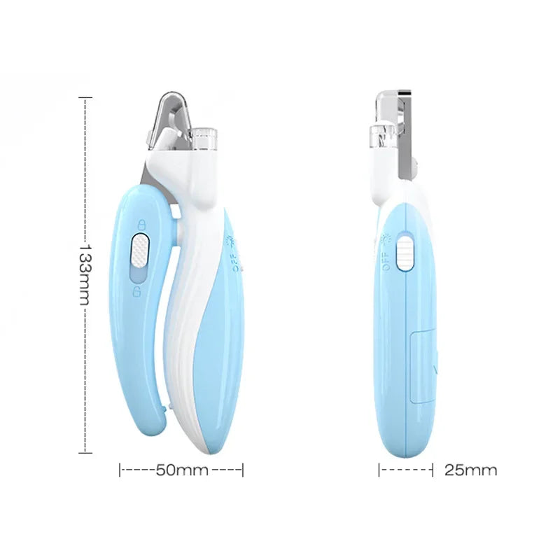Professional Pet Nail Clippers with LED Light for Dogs, Cats, and Small Animals - Paw Grooming Scissors and Nail Trimmer