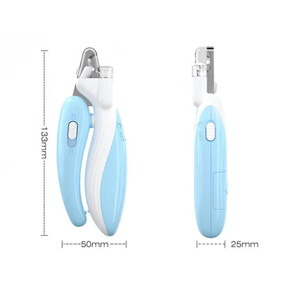 Professional Pet Nail Clippers with LED Light for Dogs, Cats, and Small Animals - Paw Grooming Scissors and Nail Trimmer
