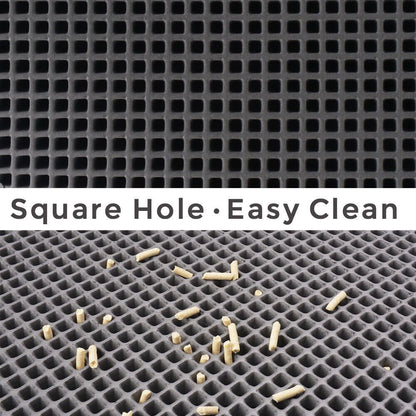 Double Layer Waterproof Cat Litter Mat with Honeycomb Design - Non-Slip EVA Pad for Easy Cleaning and Filtration