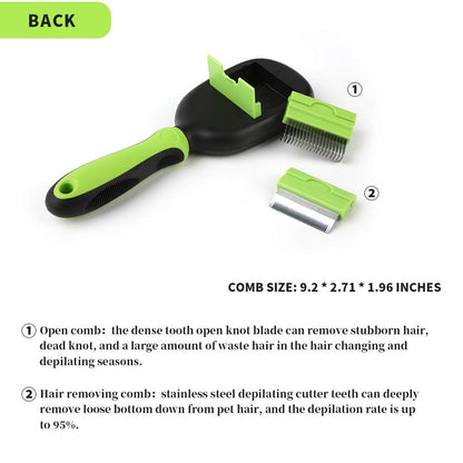 Professional Pet Grooming Brush - Self-Cleaning Slicker Brush for Dogs and Cats, Ideal for Shedding and Deshedding
