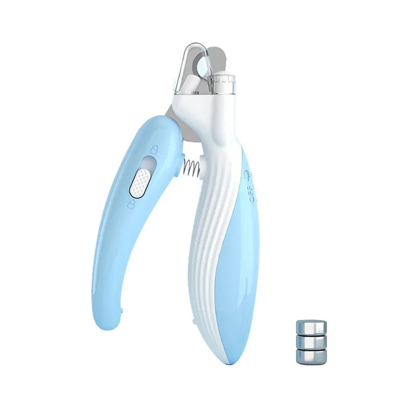 Professional Pet Nail Clippers with LED Light for Dogs, Cats, and Small Animals - Paw Grooming Scissors and Nail Trimmer