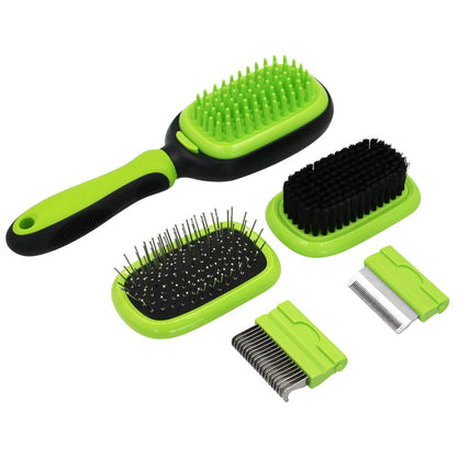 Professional Pet Grooming Brush - Self-Cleaning Slicker Brush for Dogs and Cats, Ideal for Shedding and Deshedding