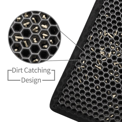 Double Layer Waterproof Cat Litter Mat with Honeycomb Design - Non-Slip EVA Pad for Easy Cleaning and Filtration