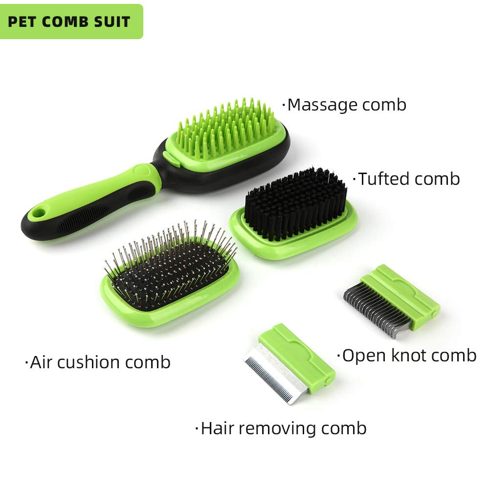 Professional Pet Grooming Brush - Self-Cleaning Slicker Brush for Dogs and Cats, Ideal for Shedding and Deshedding
